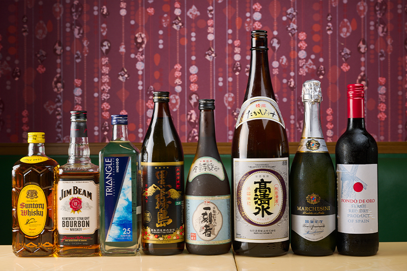 料理に合わせた豊富なドリンク